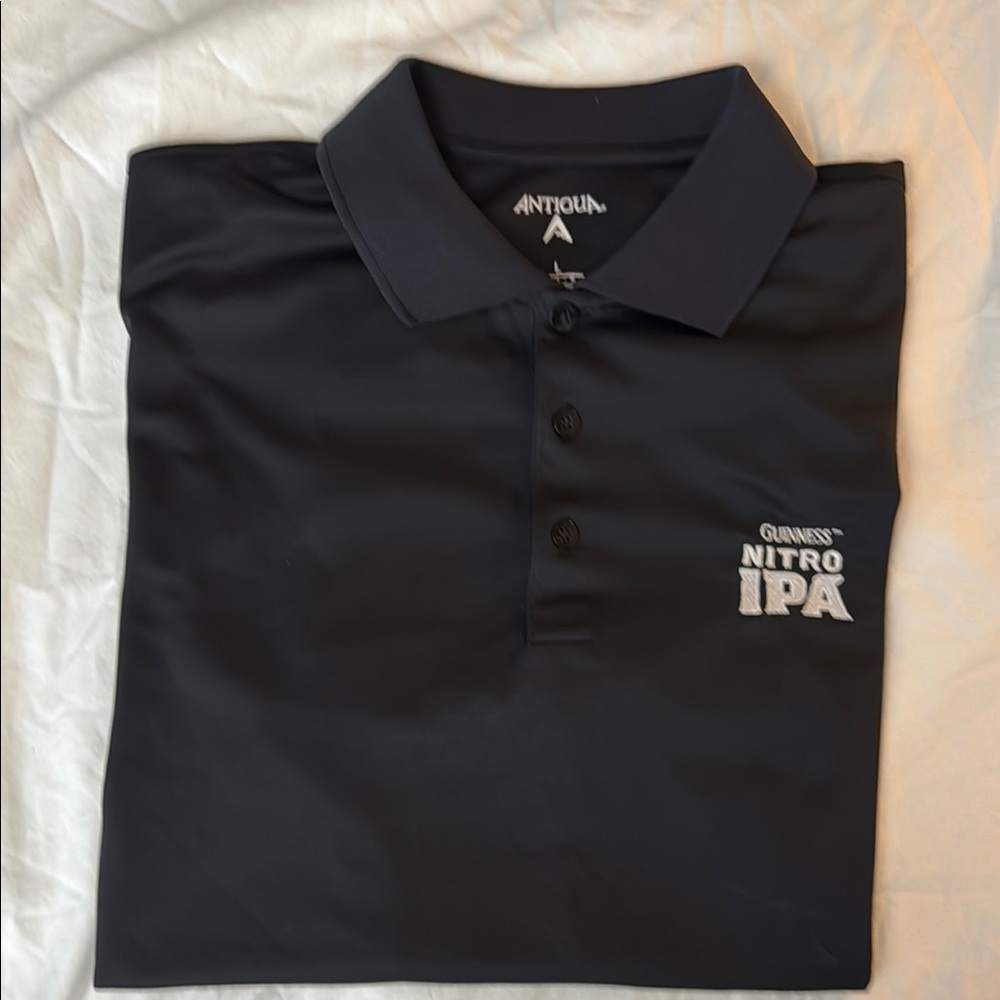 Antigua Black Polo Shirt Classic Style